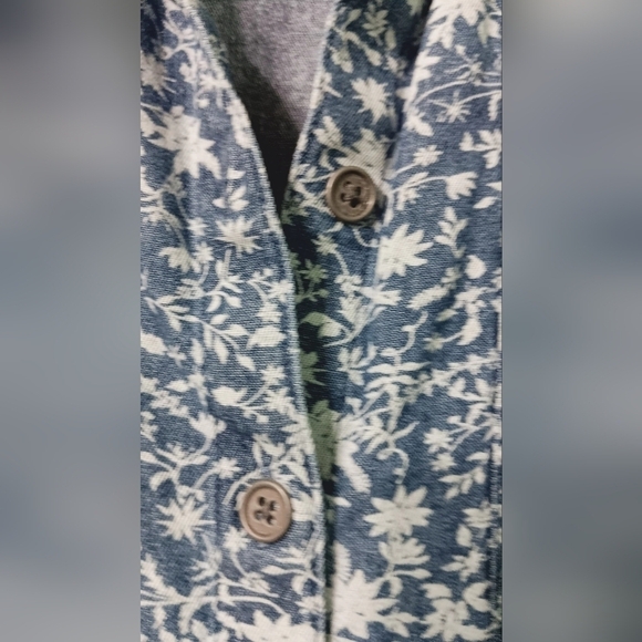 3X$25.  100%Cotton Time and Tru Floral-Print Utility Shirt Dress Size XXXL / 22 - Picture 4 of 12